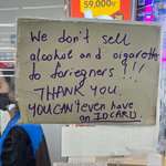 image for Sign posted (14 SEP) on convenient store door in Gangnam, Seoul.