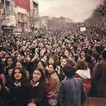 image for Iranian women protesting the new mandatory hijab law in 1979
