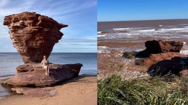 image for P.E.I.'s iconic Teacup Rock is gone after post-tropical storm Fiona