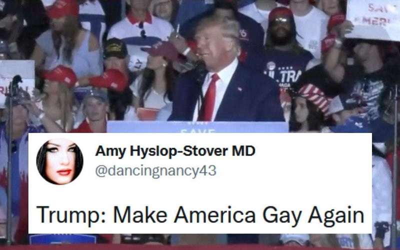 image for Trump Seems To Declare ‘We Have To Keep Our Country Gay’ In Speech Flub