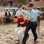 image for Bernie sanders being arrested for protesting against segregation, aged 21.