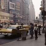 image for Times Square, 1958. Taken by my father when he immigrated from Japan. Unedited. Original Kodachrome.