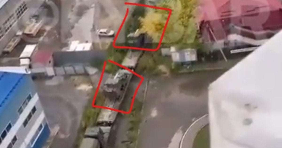image for Rare video shows Russia moving equipment belonging to a nuclear weapons unit