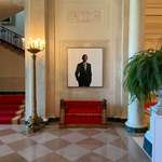 image for President Obama’s official portrait hanging in the White House.