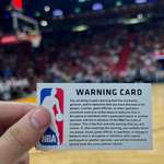 image for Warning card given to disruptive NBA fans