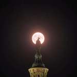 image for ITAP of the Full Hunter Moon at the US Capitol, Washington DC