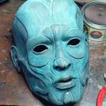 image for Patinated 'Coldcast' Bronze Mask I sculpted