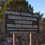 image for A “Marijuana Prohibited” Sign Outside Mesa Verde National Park in Colorado