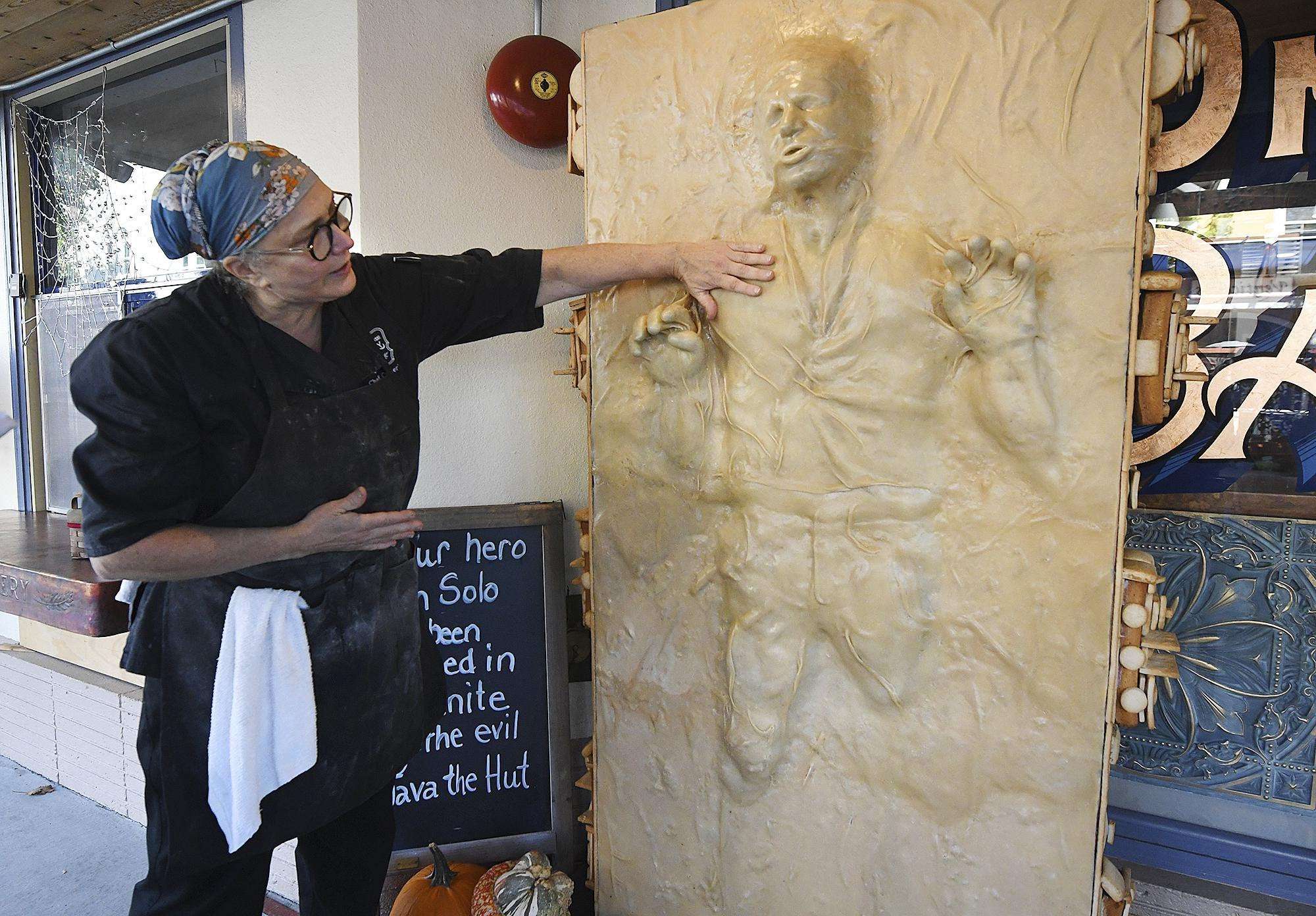 image for California baker creates life-sized Han Solo out of bread