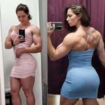 image for When a female bodybuilder wears a dress