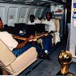 image for '99 NBA champion Spurs celebrating with a post game LAN StarCraft party.
