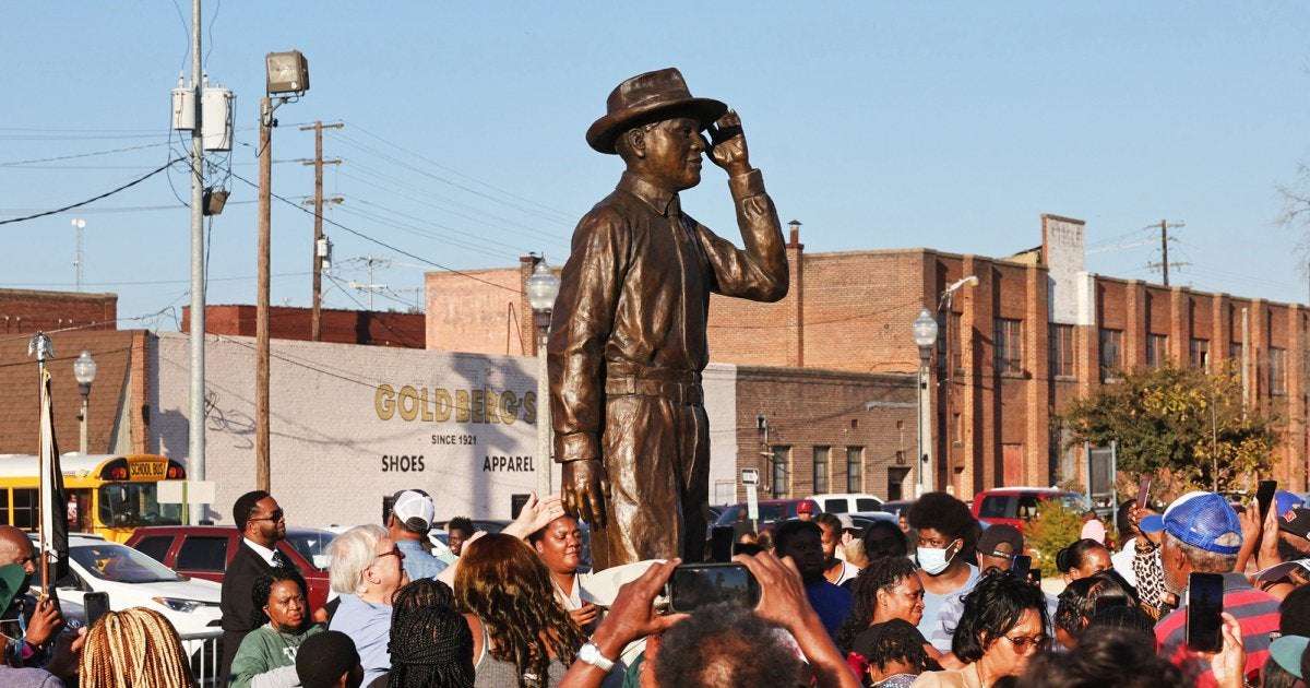 image for Mississippi unveils Emmett Till statue near where white men kidnapped and killed Black teen decades earlier