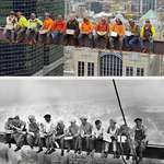 image for Chicago Iron Workers remake iconic 1932 “lunch atop a skyscraper” photo