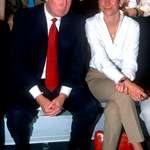 image for Donald Trump pictured with Ghislaine Maxwell