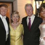 image for Hillary and Bill Clinton at Donald Trump and Melania's wedding reception, 2005