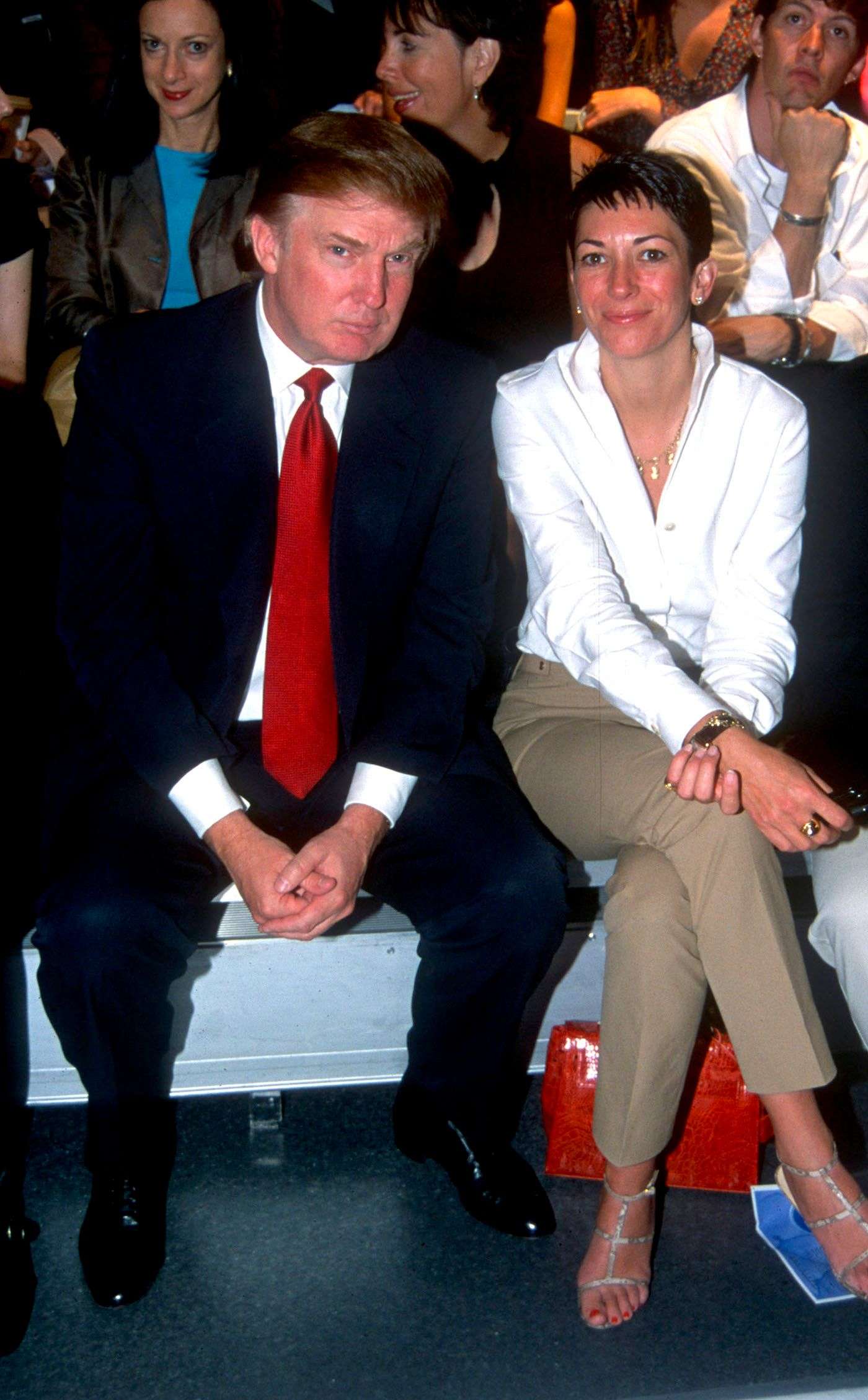 image showing Donald Trump pictured with Ghislaine Maxwell