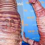 image for Heidi Klum and her creepy worm costume.