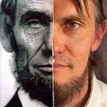 image for Composite photo of Abe Lincoln and Ralph Lincoln his 11th Generation Decsendent