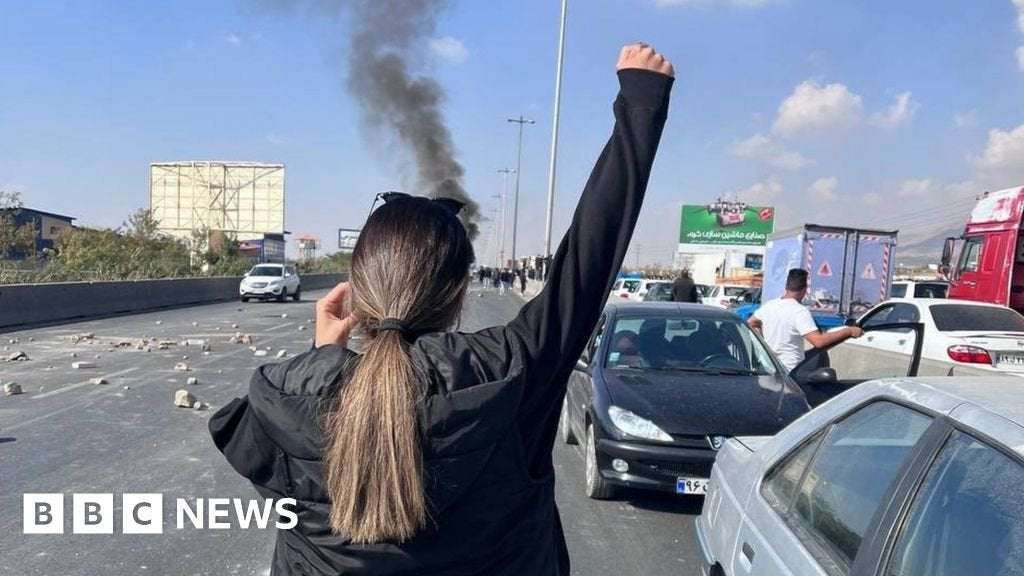 image for Hadis Najafi: Iran police fire on mourners for female protester