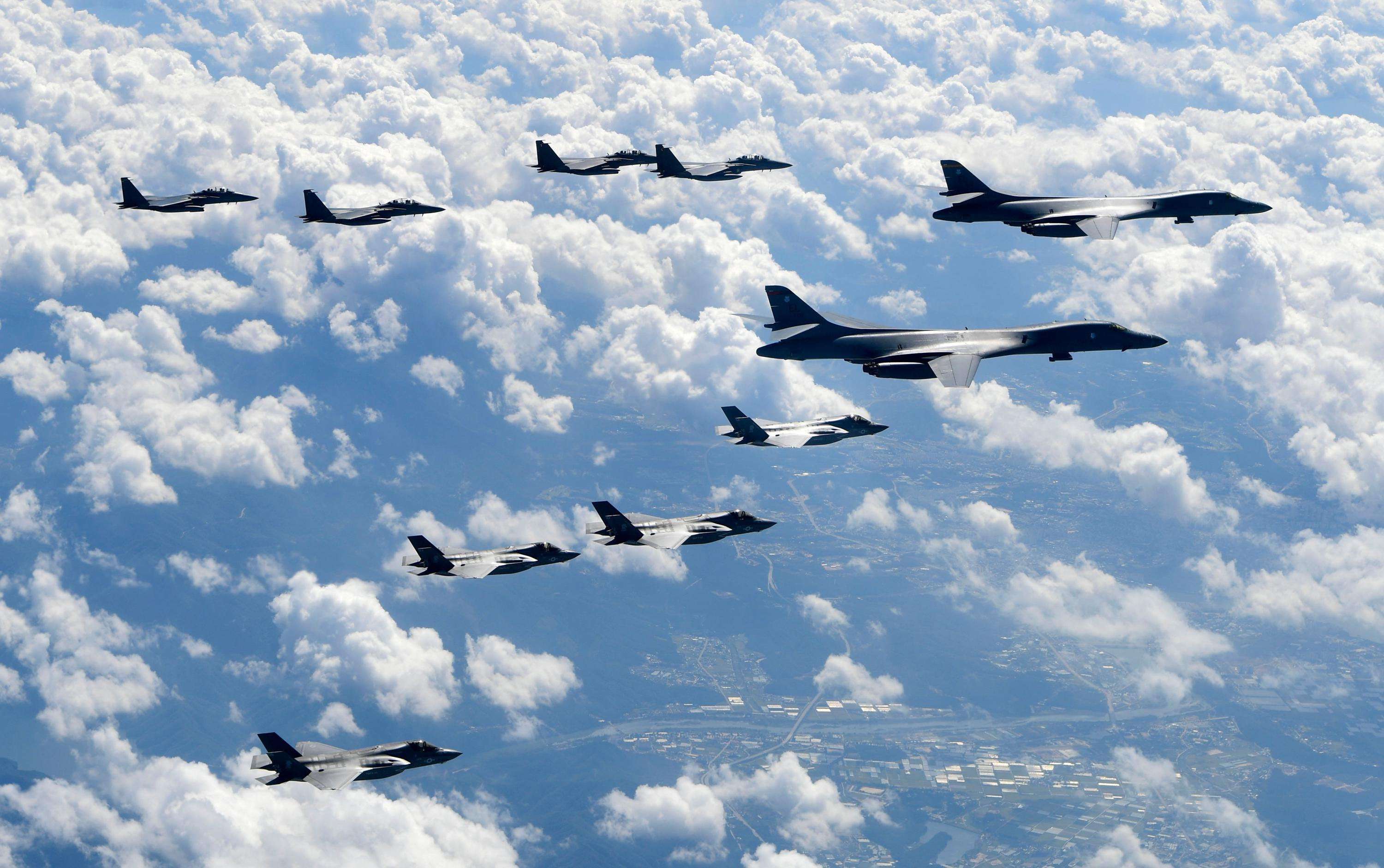 image for N. Korea fires more missiles as US flies bombers over South