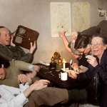image for Dutch resistance members celebrate at the moment they heard of Adolf Hitler’s death