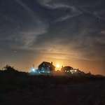 image for ITAP of moonrise over beach houses, Fire Island, New York
