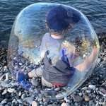 image for Managed perfect timing while soap bubbles flown between camera and kiddo