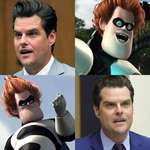 image for I finally figured out who Matt Gaetz has always reminded me of… Syndrome from the Incredibles!