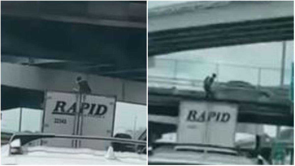image for Texas man falls to his death after dancing on top of moving 18-wheeler passing under bridge