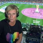 image for German Commentator Claudia Neumann live in the Stadium right now.