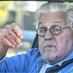 image for Jay Leno is back behind the wheel after being released from burns unit