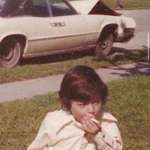 image for A boy who had just stolen his father's car and crashed it taking one last puff of his cig, 1974.
