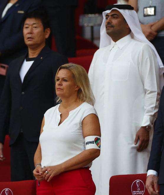 image showing Germany's Minister of the Interior at the match Germany vs Japan in Qatar