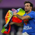 image for Streaker with rainbow flag during World Cup match