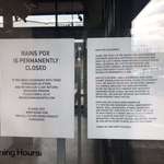 image for Note placed on the door of now permanently closed clothing store in Portland, Oregon