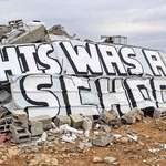 image for A Palestinian school demolished by Israeli Occupation Forces last week in Hebron, occupied Palestine
