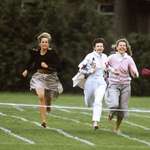 image for Princess Diana breaks royal protocol for son Harry by participating in a mother's school race (1991)