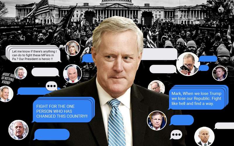 image for Mark Meadows Exchanged Texts With 34 Members Of Congress About Plans To Overturn The 2020 Election