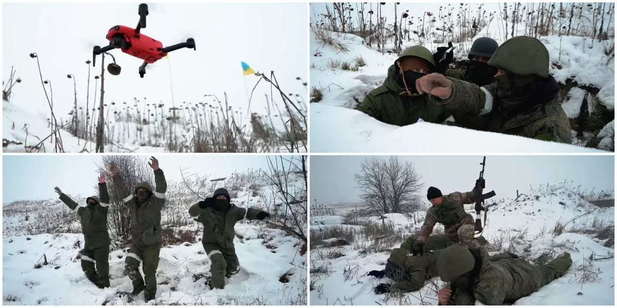 image for Ukrainian army issues instructional video telling Russians how to surrender to a drone