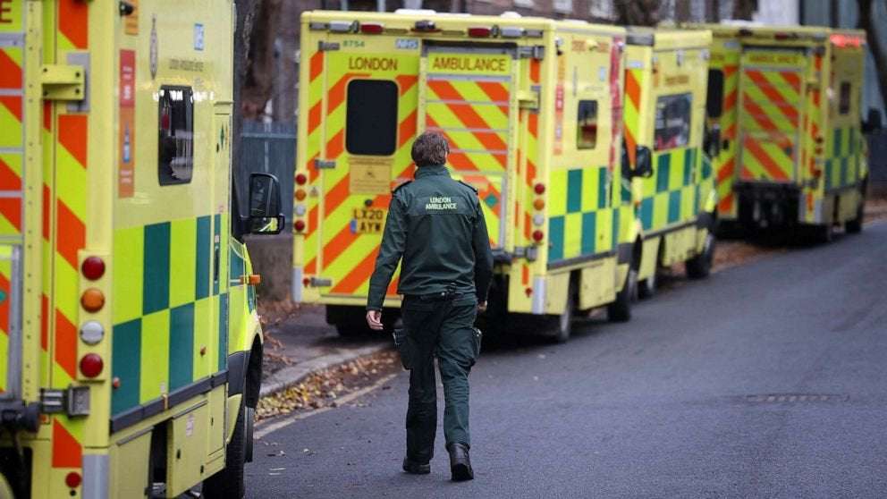 image for Don't get 'so drunk' you need hospital during ambulance strike, UK health official says