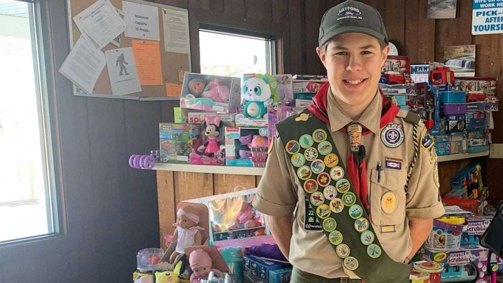 image for Boy Scout buys over $11,000 in Christmas gifts for kids in foster care, shelters