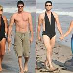 image for Jim Carrey rocking Jenna McCarthy's swimsuit(2008)