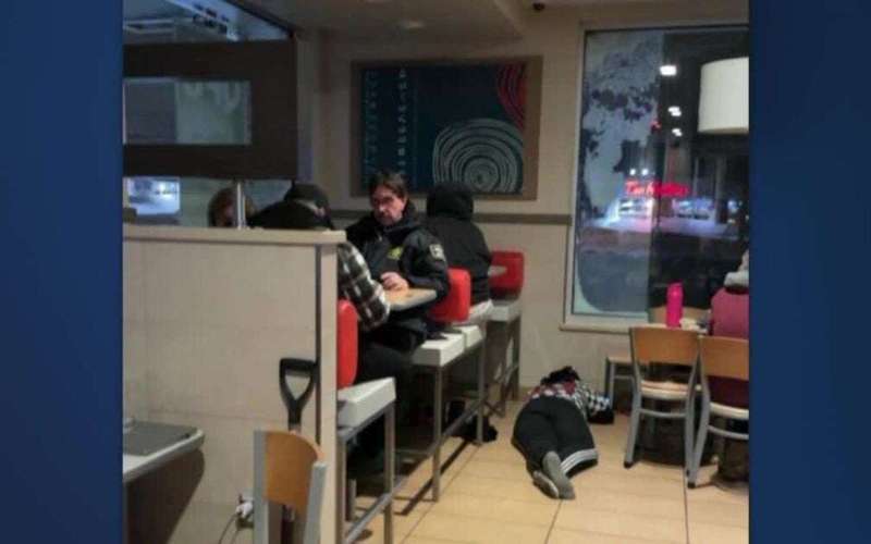 image for McDonalds workers take in more than 50 people during storm