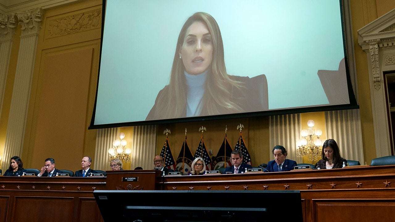 image for Hope Hicks to aide on Jan. 6: ‘We all look like domestic terrorists now’
