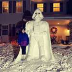 image for An 8 foot tall snow Darth Vader in Minnesota