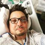 image for 1st image of Jeremy Renner after his terrible accident. We send you love and support, you got this!