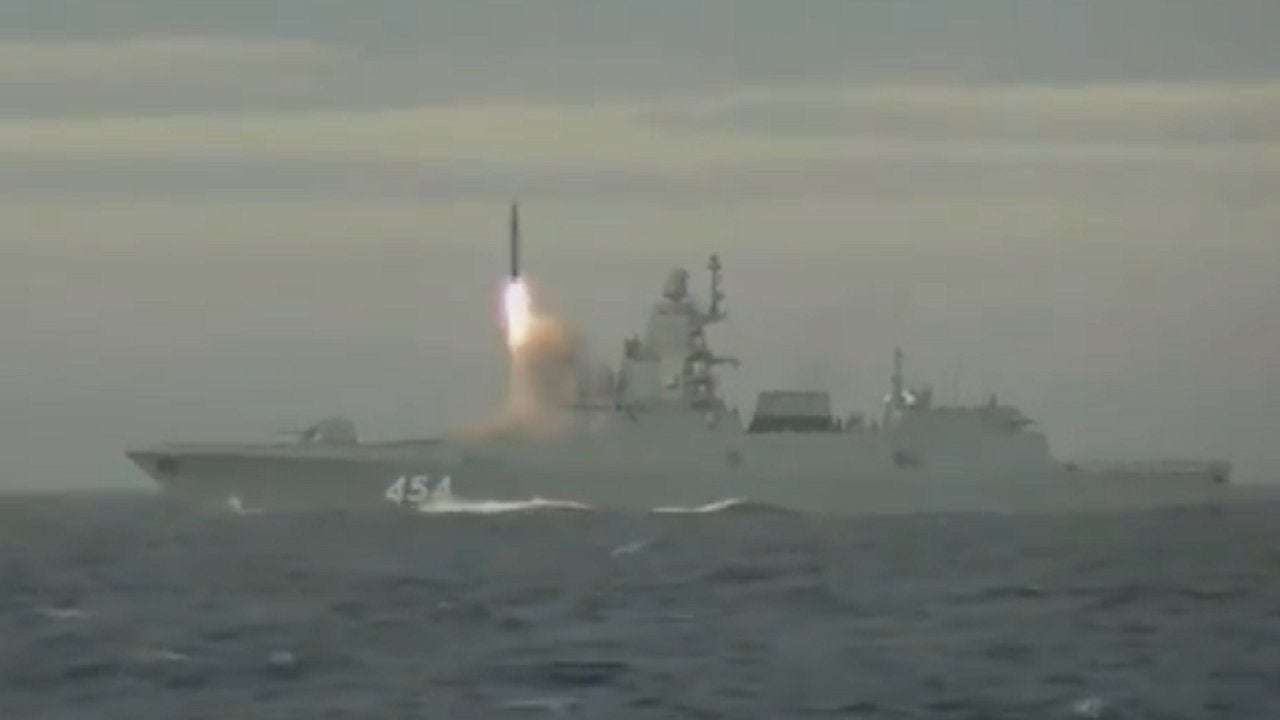 image for Putin deploys frigate to Atlantic Ocean armed with hypersonic Zircon cruise missiles