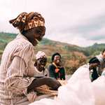 image for ITAP of a woman sorting coffee beans in Rwanda