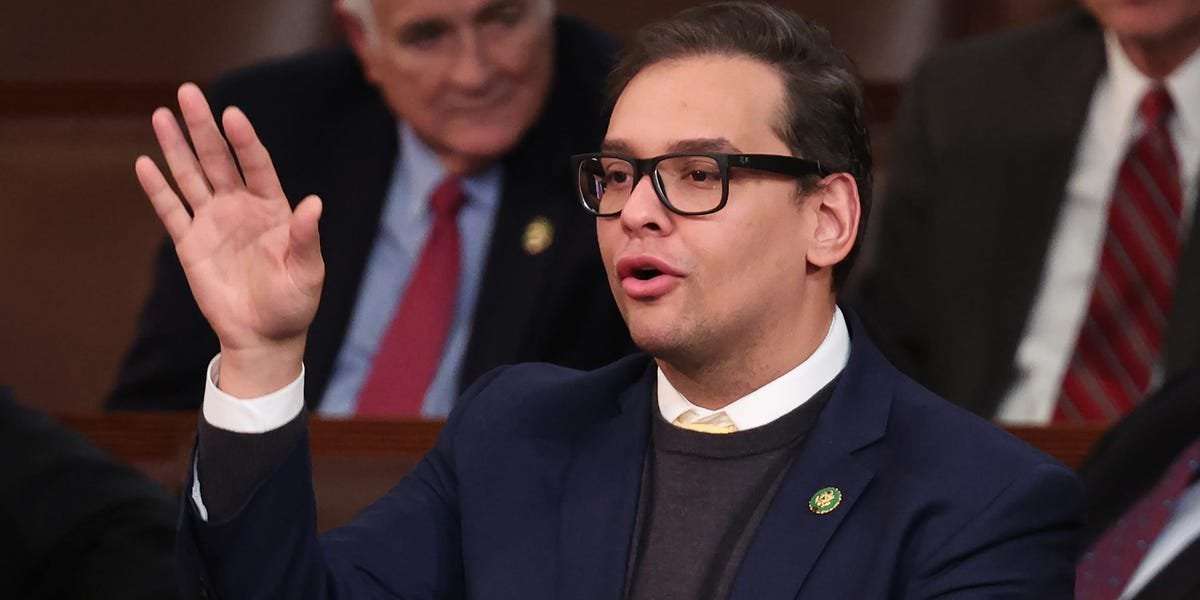image for George Santos accused of flashing white power symbol during House speaker vote