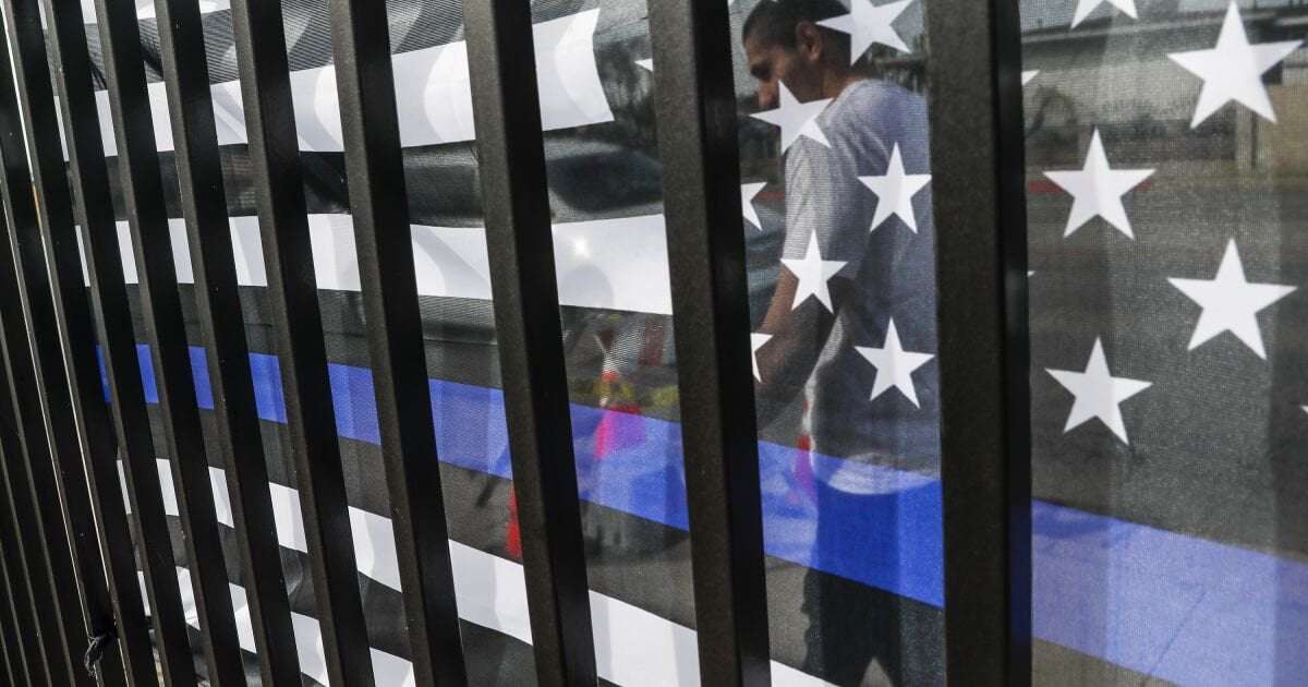 image for LAPD ban of ‘thin blue line’ flags is latest salvo in culture war